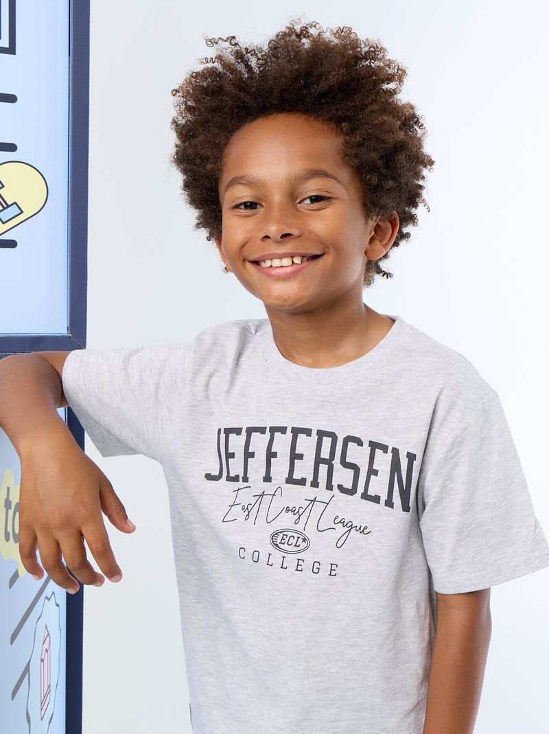 Short- und T-Shirt-Set – 2-teilig Grau - Kiabi
