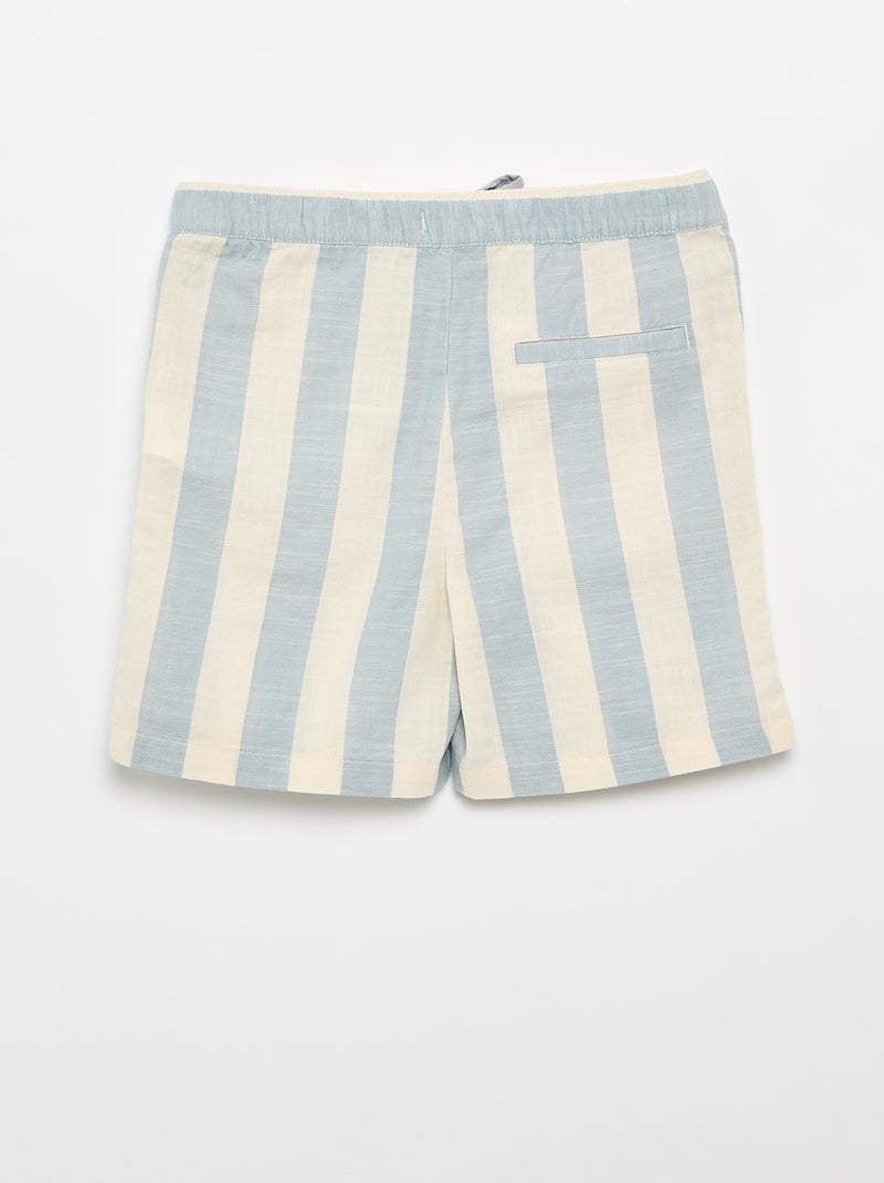 Short a righe con vita elasticizzata Blu - Kiabi