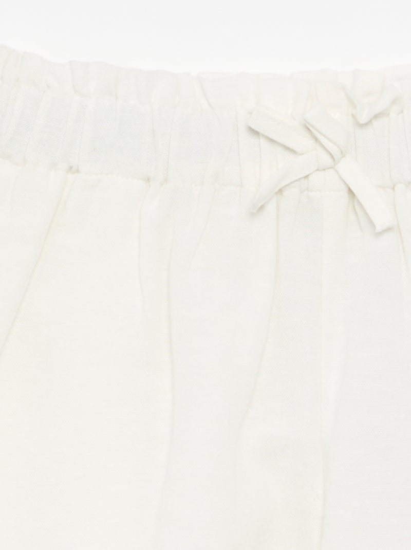 Short a tinta unita con fiocco decorativo Bianco - Kiabi