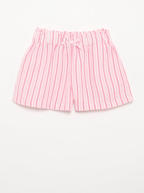 Short a tinta unita con fiocco decorativo - Kiabi Short a tinta unita con fiocco decorativo - Kiabi