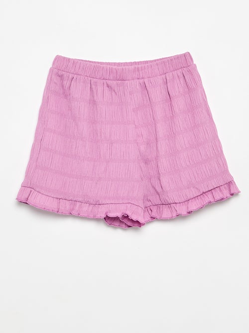 Short a tinta unita in maglia goffrata - Kiabi