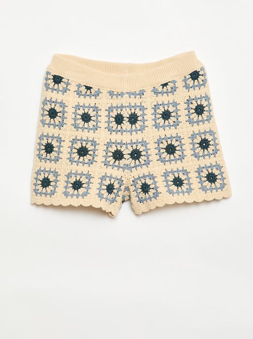 Short all'uncinetto con motivo - Kiabi