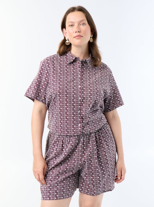 Short ampio con stampe ricamate - Kiabi