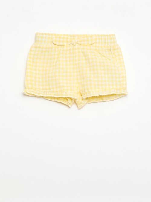Short aus Baumwoll-Leinen-Gewebe - Kiabi