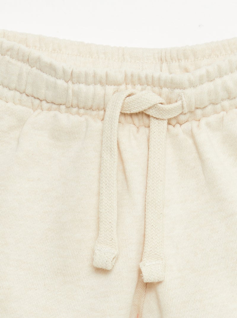 Short aus ungebürstetem Molton Beige - Kiabi