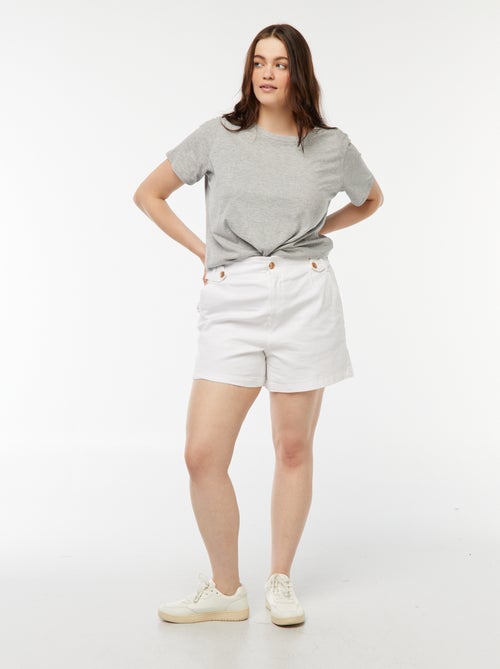 Short avec boutons dorés - Kiabi