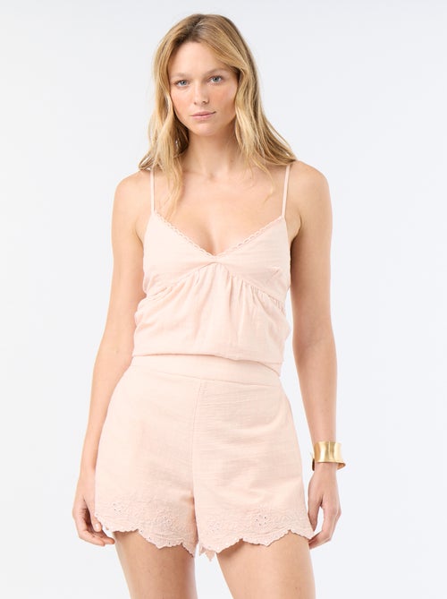 Short avec broderies et sequins miroir - Kiabi Short avec broderies et sequins miroir - Kiabi