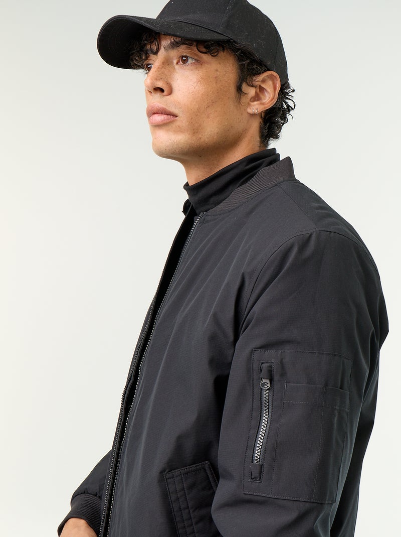 Short aviator jacket Black - Kiabi