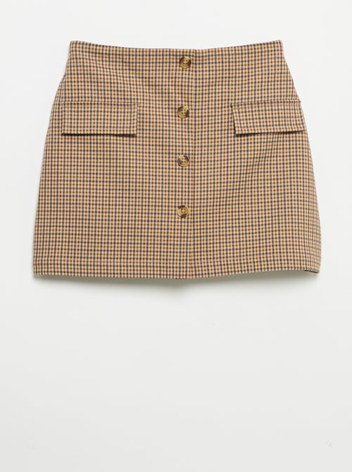 Short Checked Skirt - Kiabi
