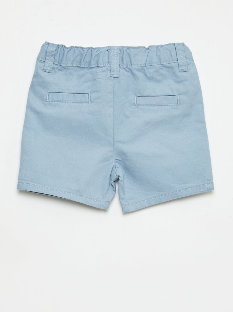 Short chino avec taille ajustable Bleu - Kiabi
