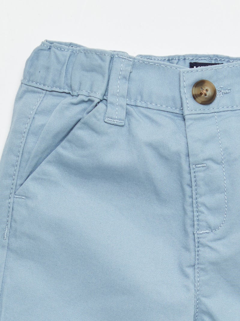 Short chino con vita regolabile Blu - Kiabi