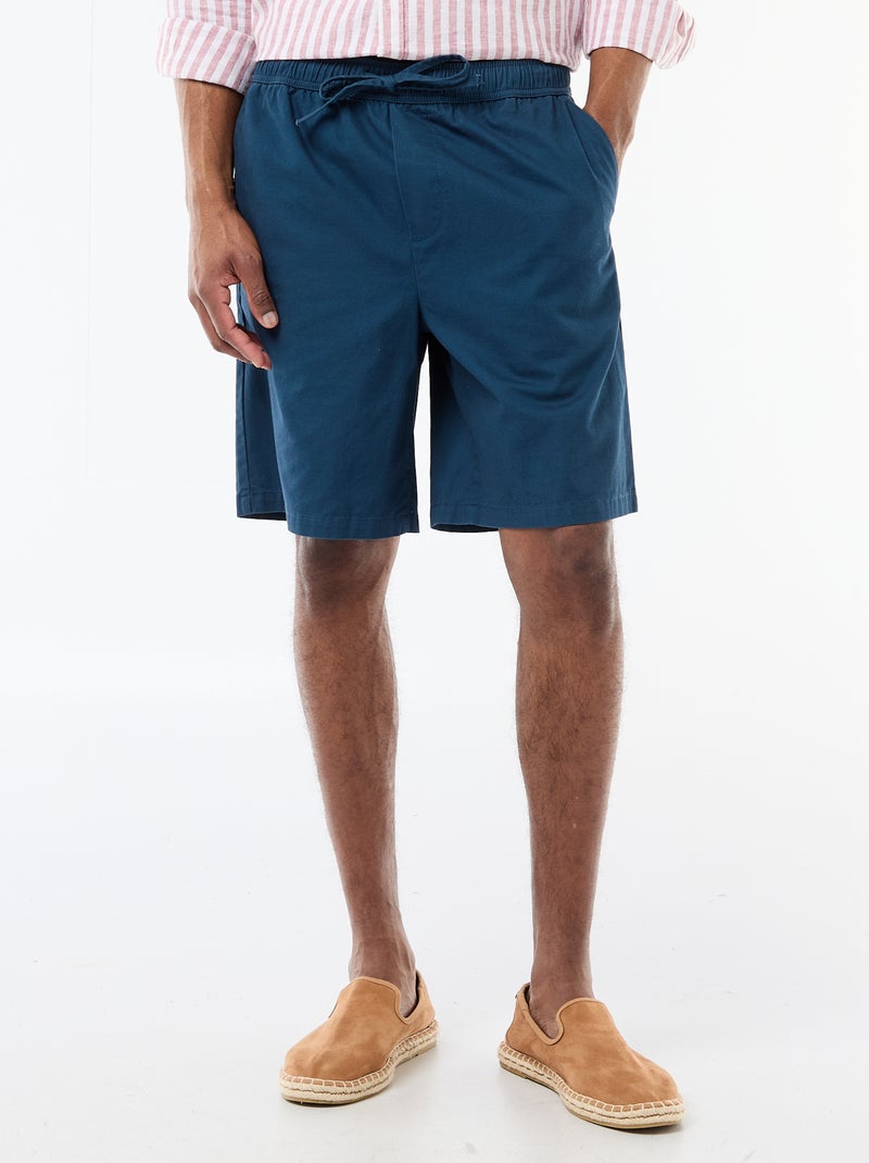 Short chino tinta unita Blu - Kiabi