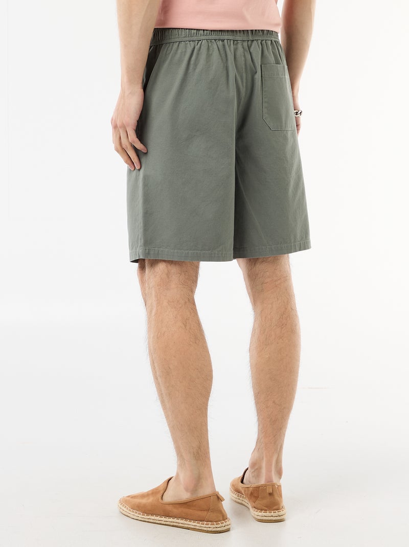 Short chino tinta unita Verde - Kiabi
