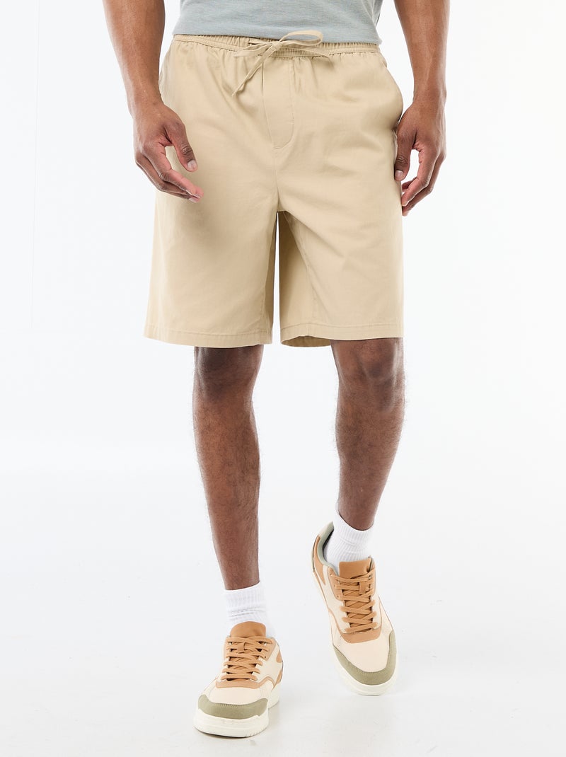Short chino uni Beige - Kiabi