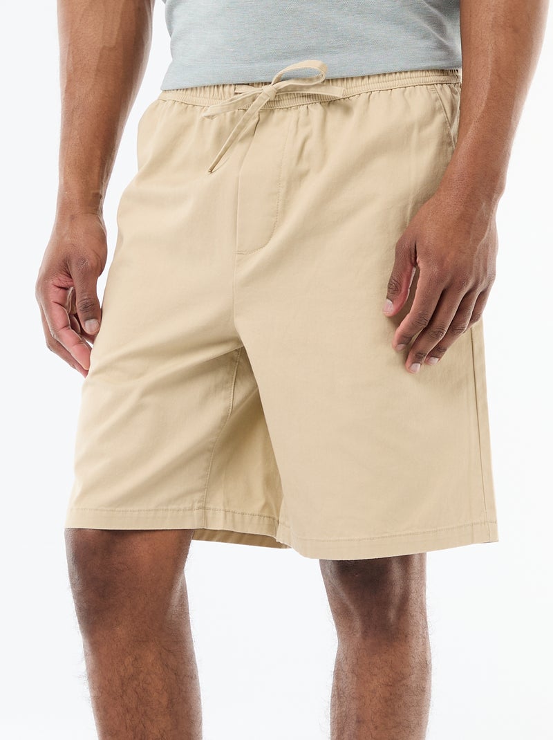Short chino uni Beige - Kiabi