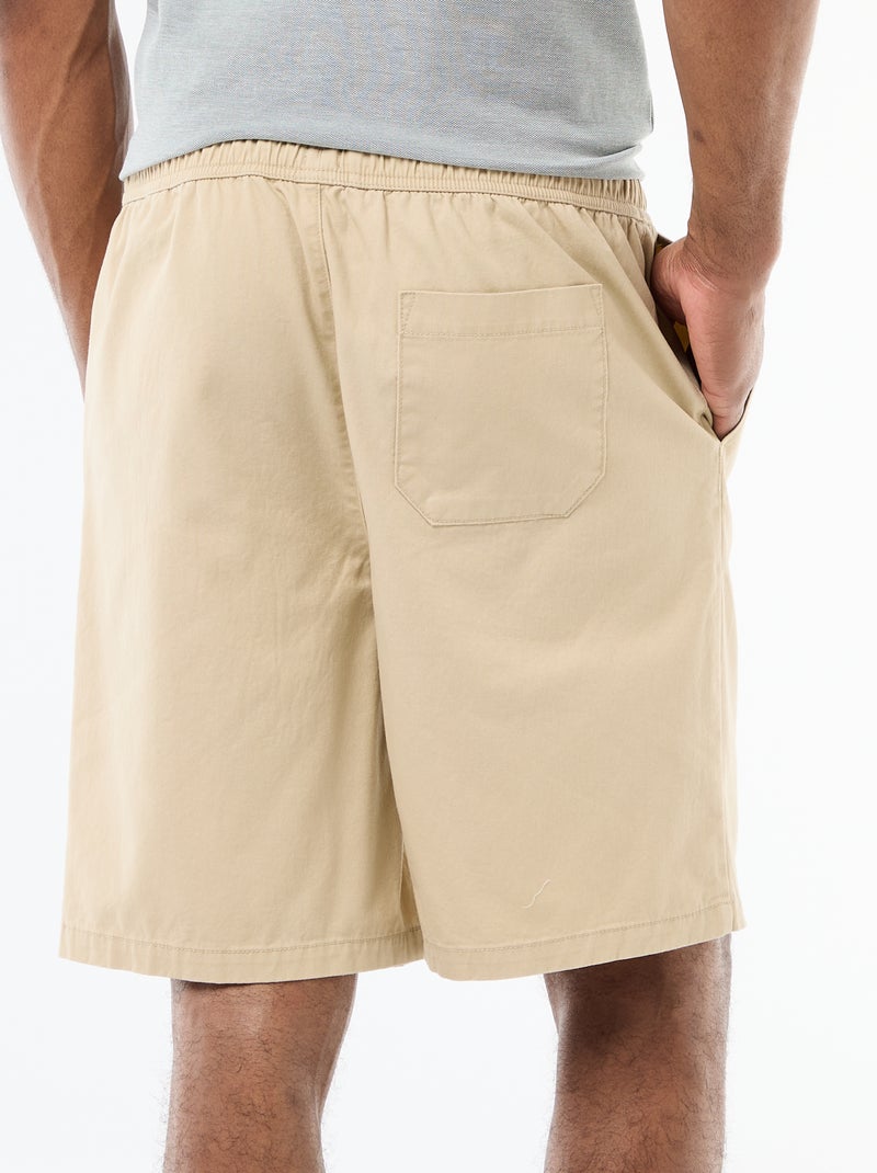 Short chino uni Beige - Kiabi