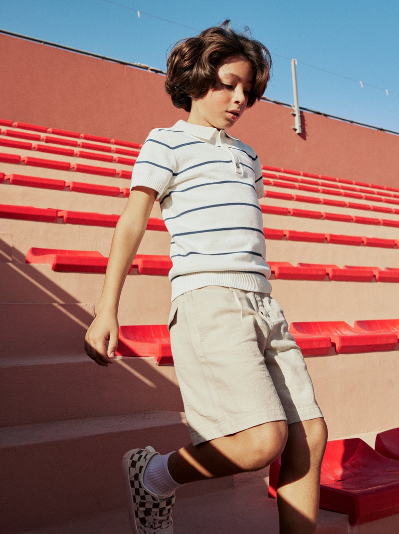 Short chino uni Beige - Kiabi