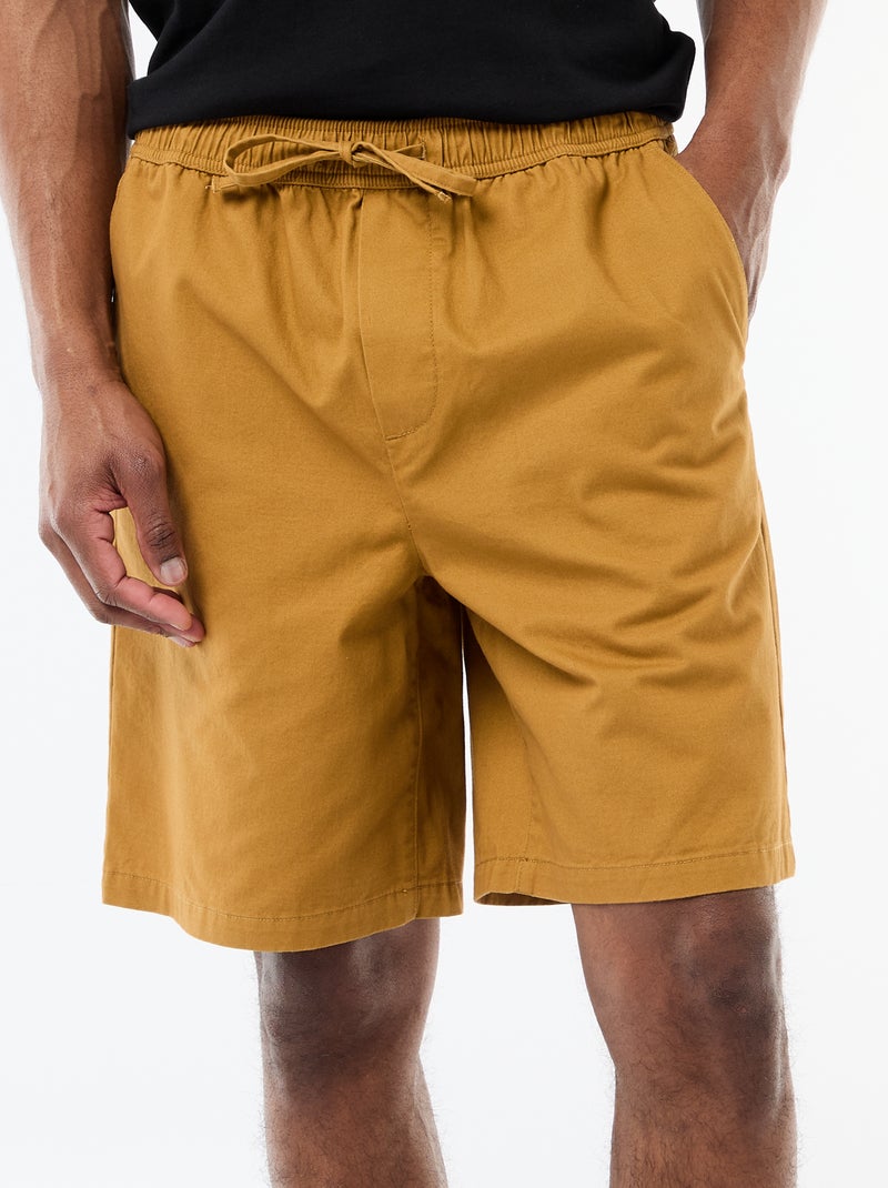 Short chino uni Jaune - Kiabi