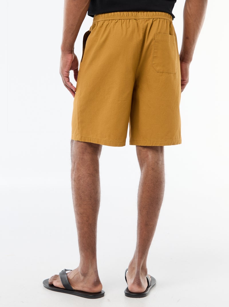 Short chino uni Jaune - Kiabi