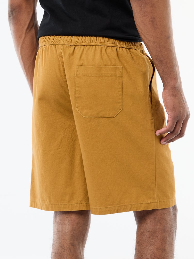 Short chino uni Jaune - Kiabi