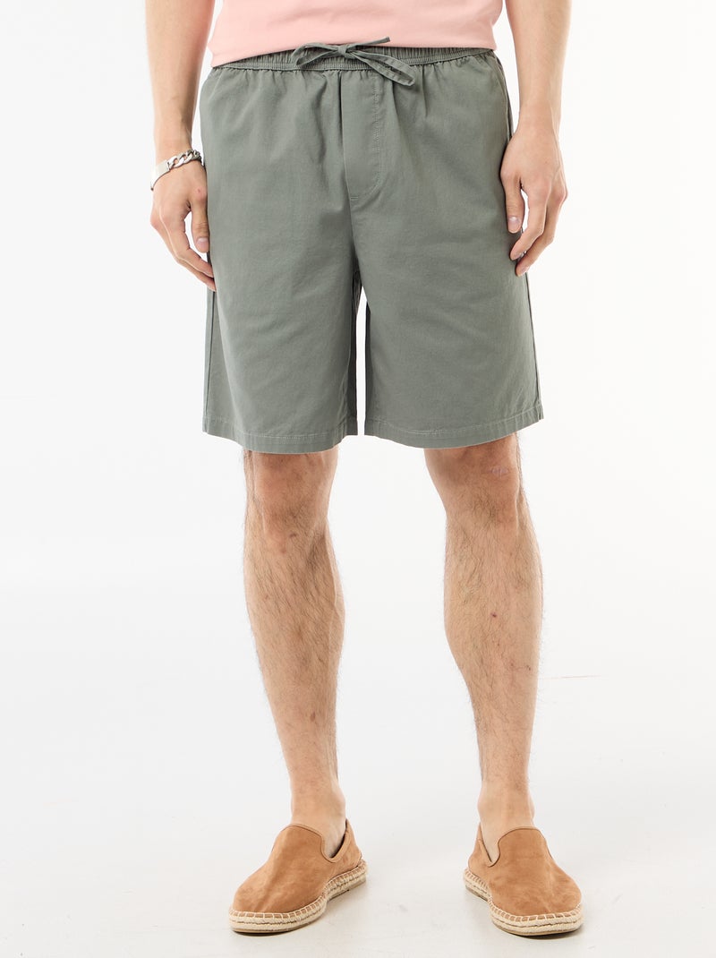 Short chino uni Kaki - Kiabi