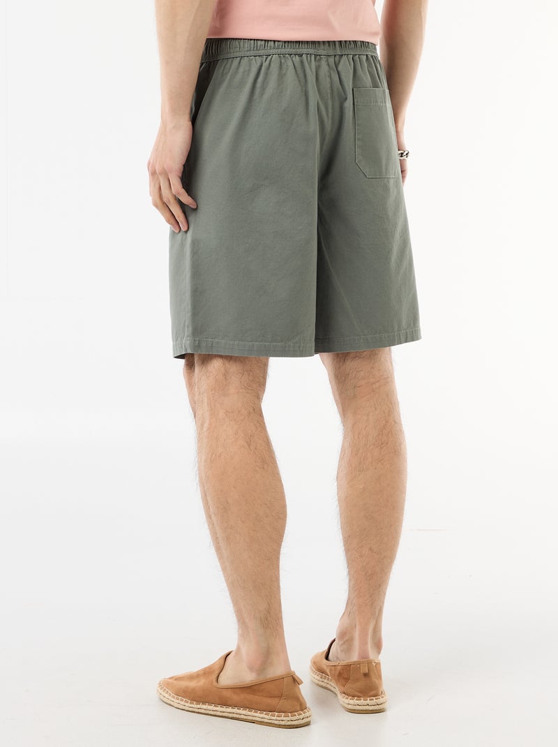 Short chino uni Kaki - Kiabi