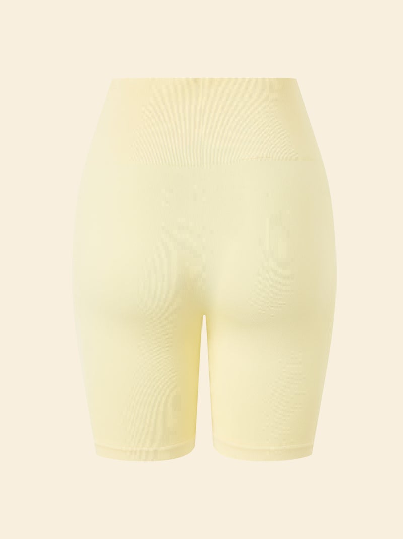 Short ciclista sportivo senza cuciture Giallo - Kiabi