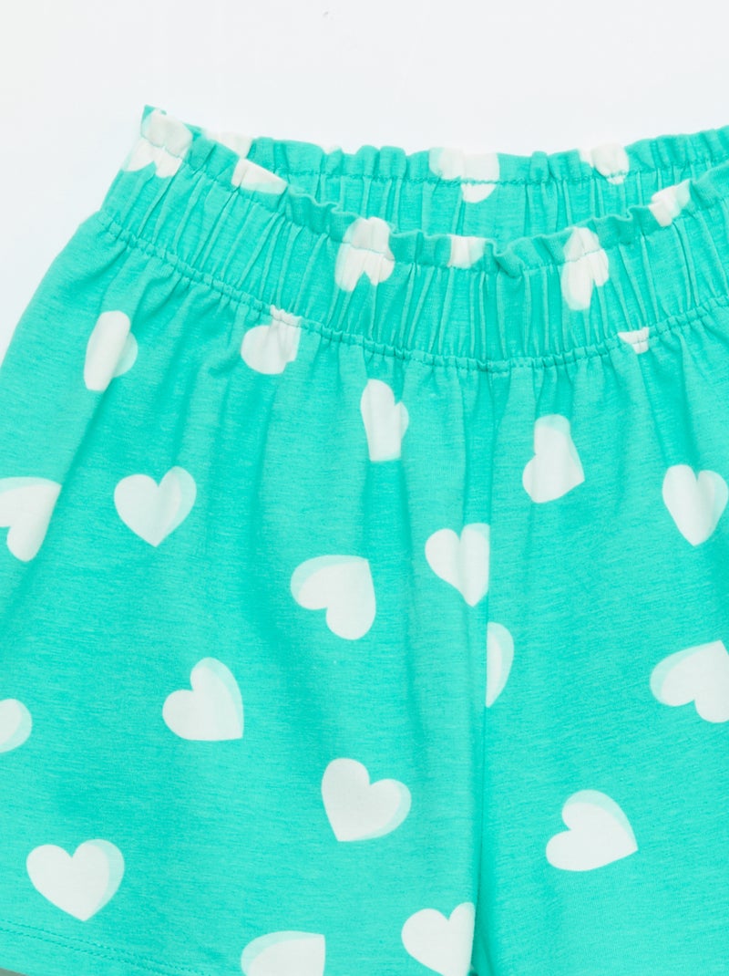 Short coloré avec volants à la taille Vert - Kiabi