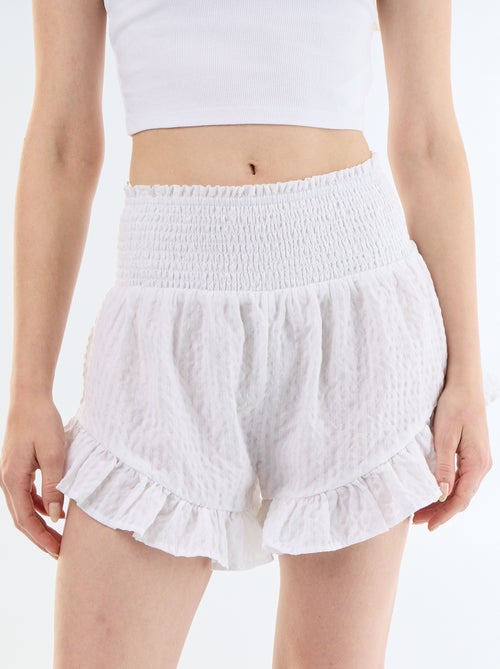 Short con balze in maglia a rilievo - Kiabi