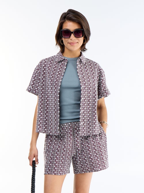 Short con ricami in vita elasticizzata - Kiabi Short con ricami in vita elasticizzata - Kiabi