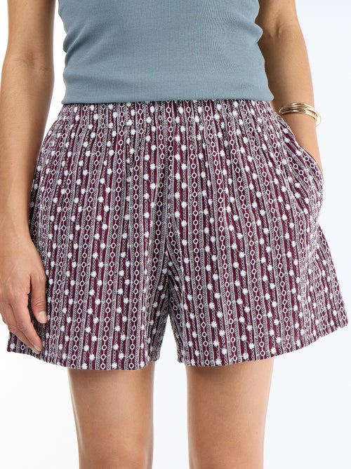 Short con ricami in vita elasticizzata - Kiabi Short con ricami in vita elasticizzata - Kiabi
