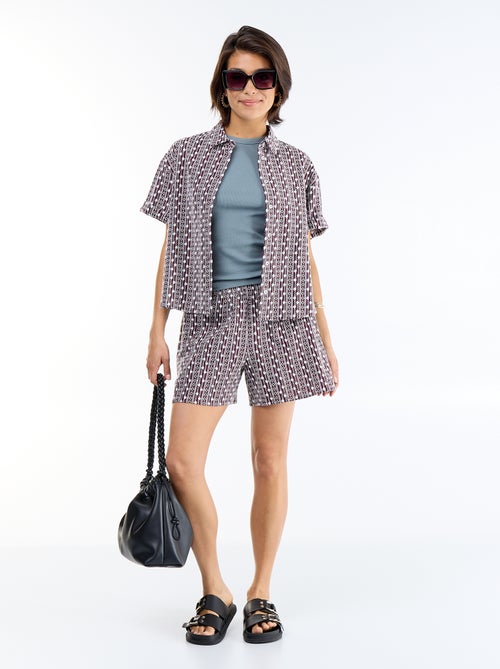 Short con ricami in vita elasticizzata - Kiabi Short con ricami in vita elasticizzata - Kiabi