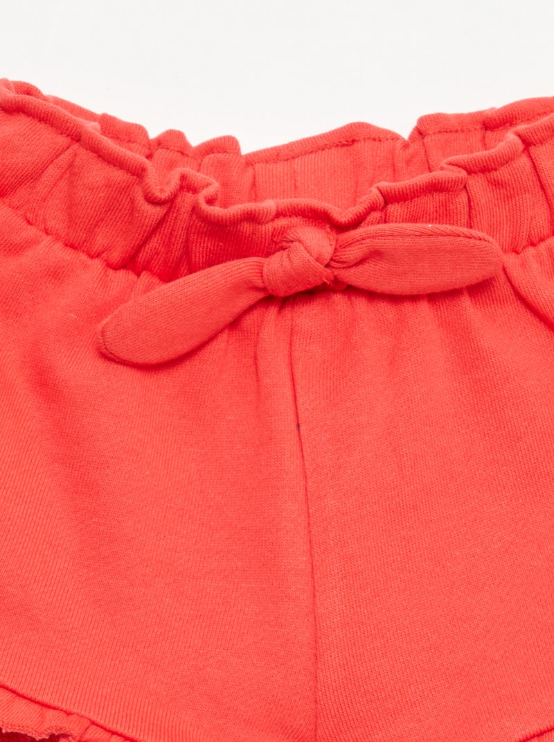 Short con volant e fiocco in vita Rosso - Kiabi