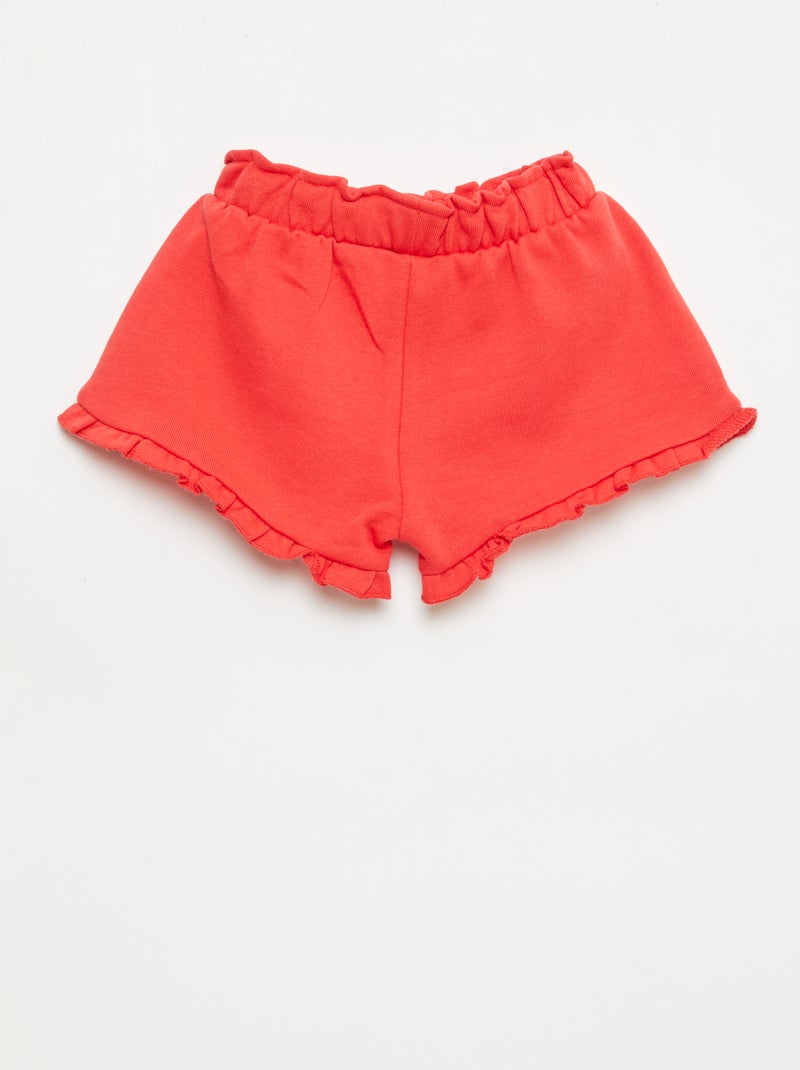Short con volant e fiocco in vita Rosso - Kiabi