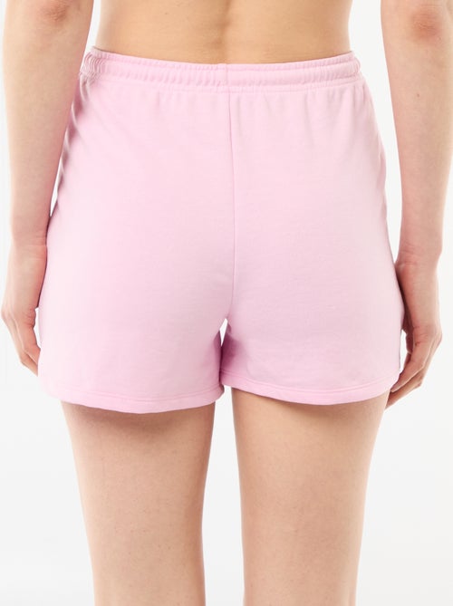 Short court en coton uni avec lien - Kiabi