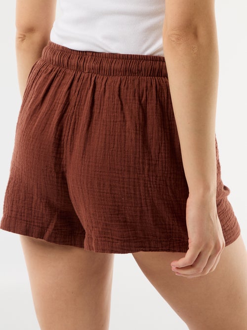 Short court en gaze de coton - Kiabi