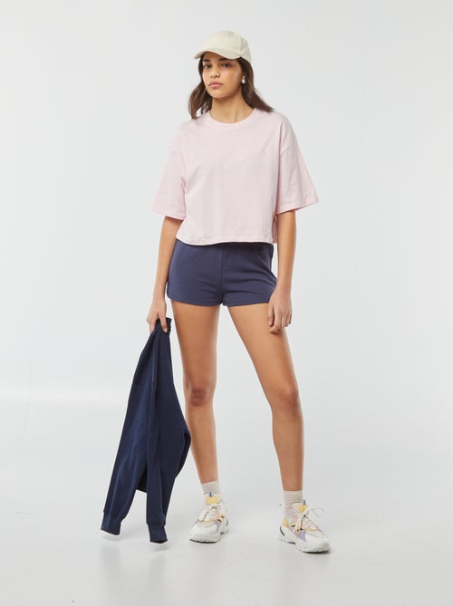 Short court en molleton léger uni - Kiabi