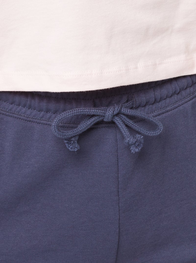 Short court en molleton léger uni Bleu marine - Kiabi