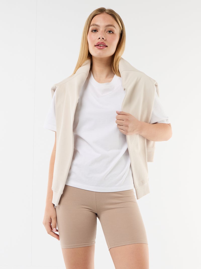 Short cycliste Beige - Kiabi