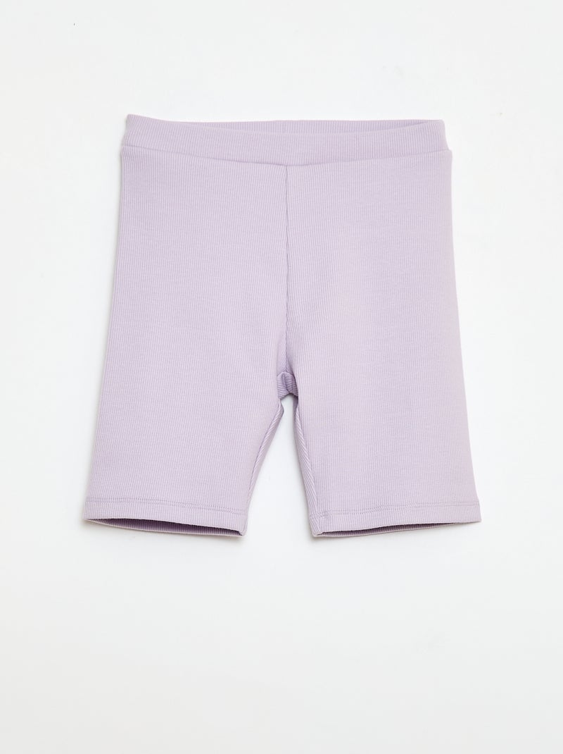 Short cycliste côtelé Rose - Kiabi