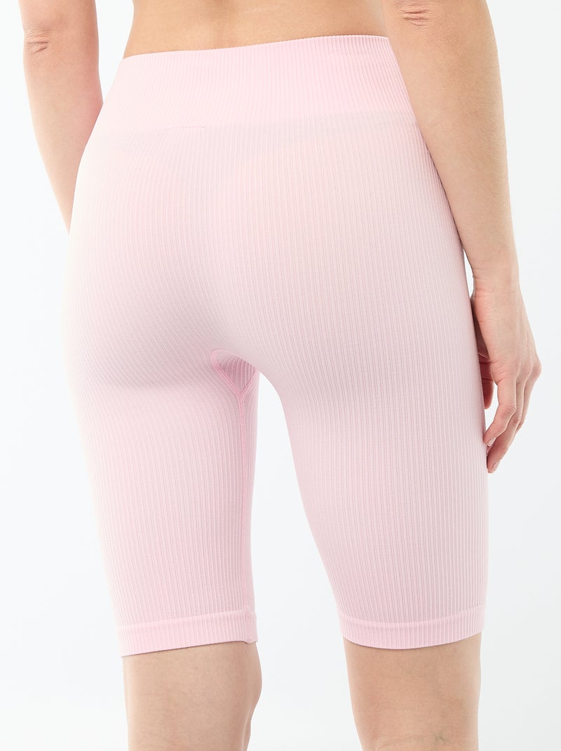 Short cycliste côtelé Rose - Kiabi