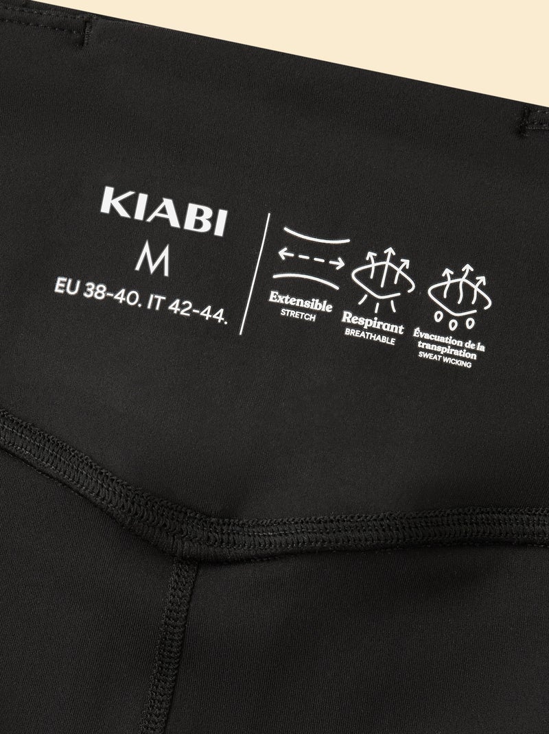 Short cycliste de sport Noir - Kiabi