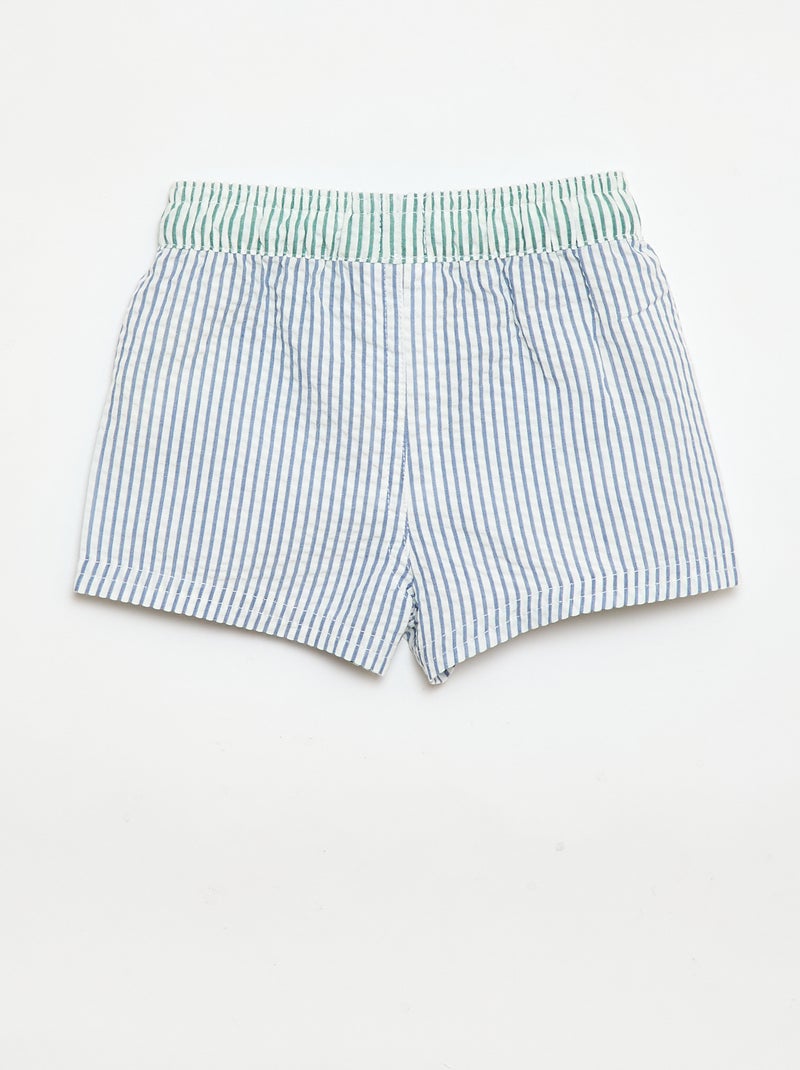 Short de bain à motif Bleu - Kiabi