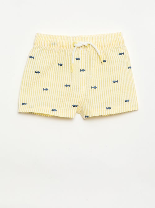 Short de bain à motif - Kiabi