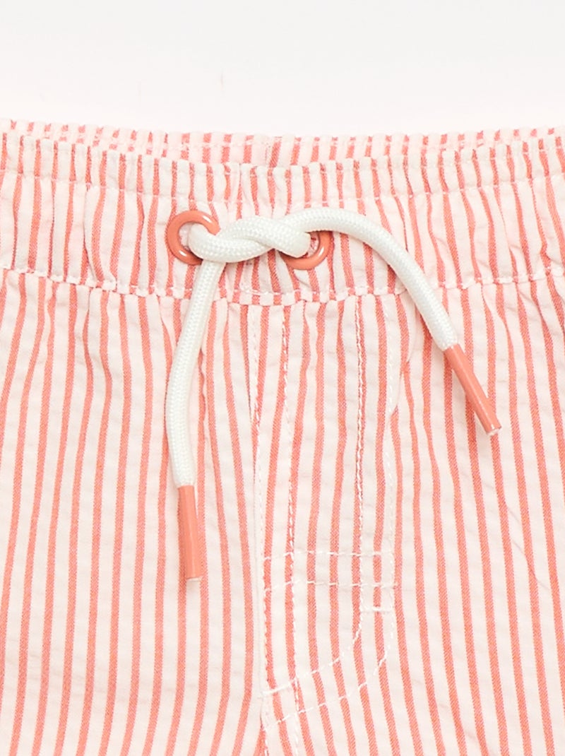 Short de bain à motif Rouge - Kiabi