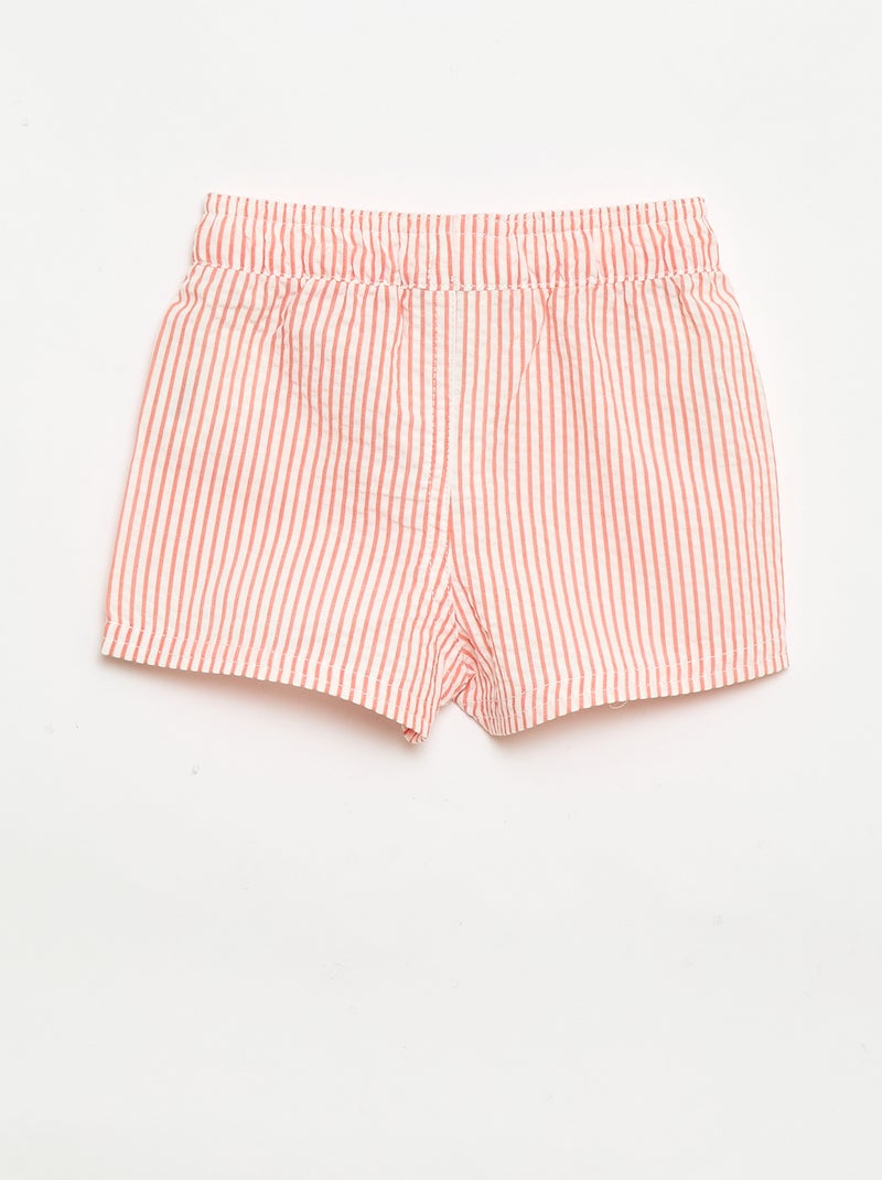 Short de bain à motif Rouge - Kiabi