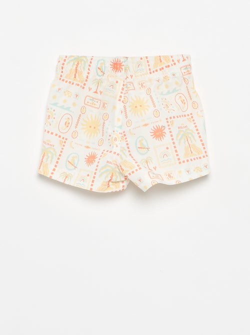 Short de bain à motifs - Kiabi
