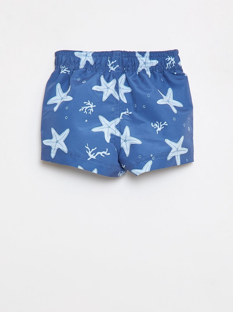 Short de bain à motifs Bleu - Kiabi