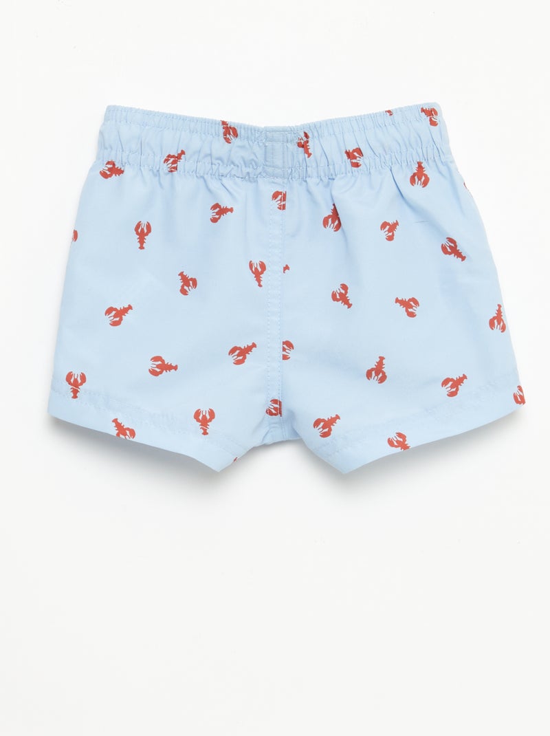 Short de bain à motifs Bleu - Kiabi