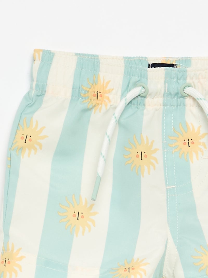 Short de bain à motifs Bleu - Kiabi